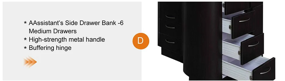 TJ-DC18A six-drawer storage detail