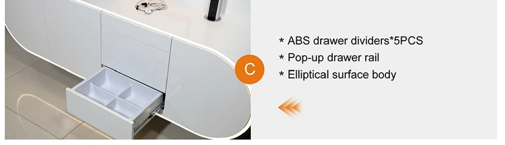 TJ-DC50 drawer dividers detail