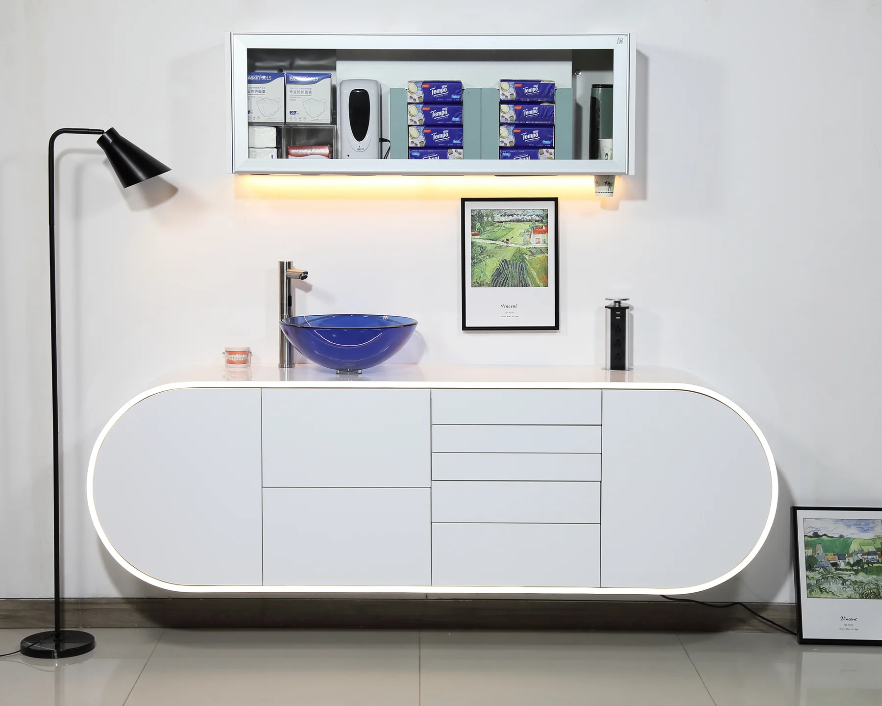 TJ-DC50 curved dental cabinet, first product view