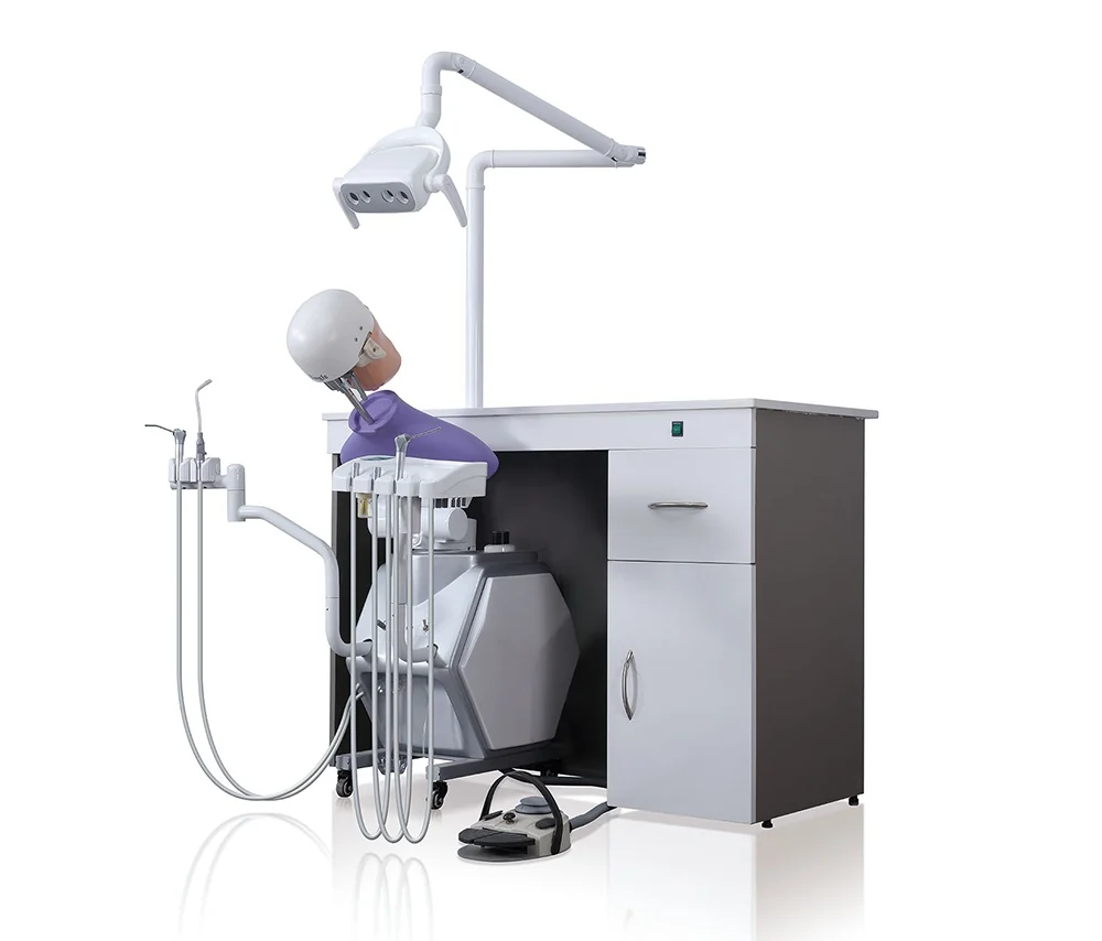 Dental simulation head and workstation for hands-on practice